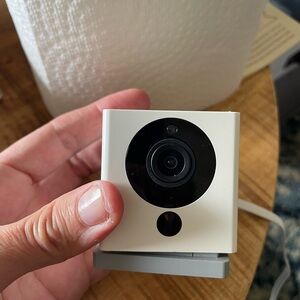 2 Wyze Indoor Wi‑Fi Cameras in White and Black